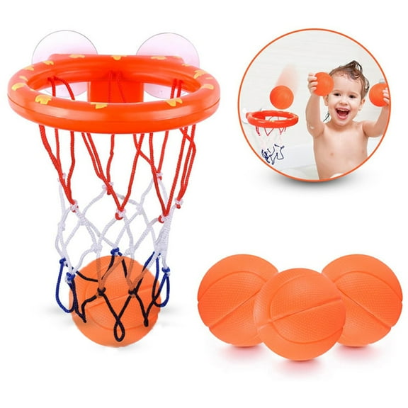 VATENIC Baby Bath Toys Water ToysKids Bathtub Basketball Hoop Water Play Set for Baby Girl Boy + 3 Balls Included