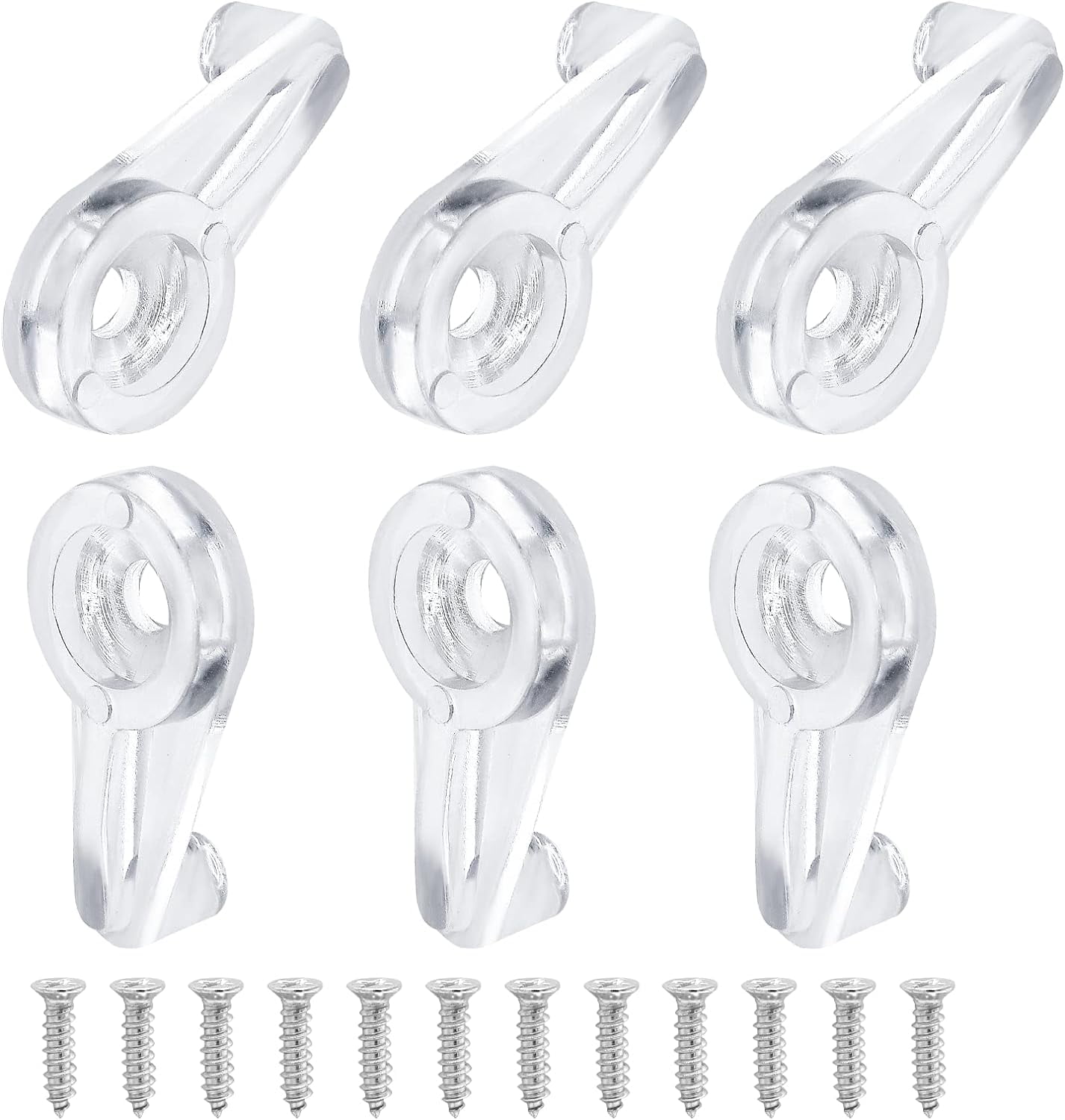 VATENICK 60 Pcs Glass Window Retainer Clips Kit, Transparent Mirror