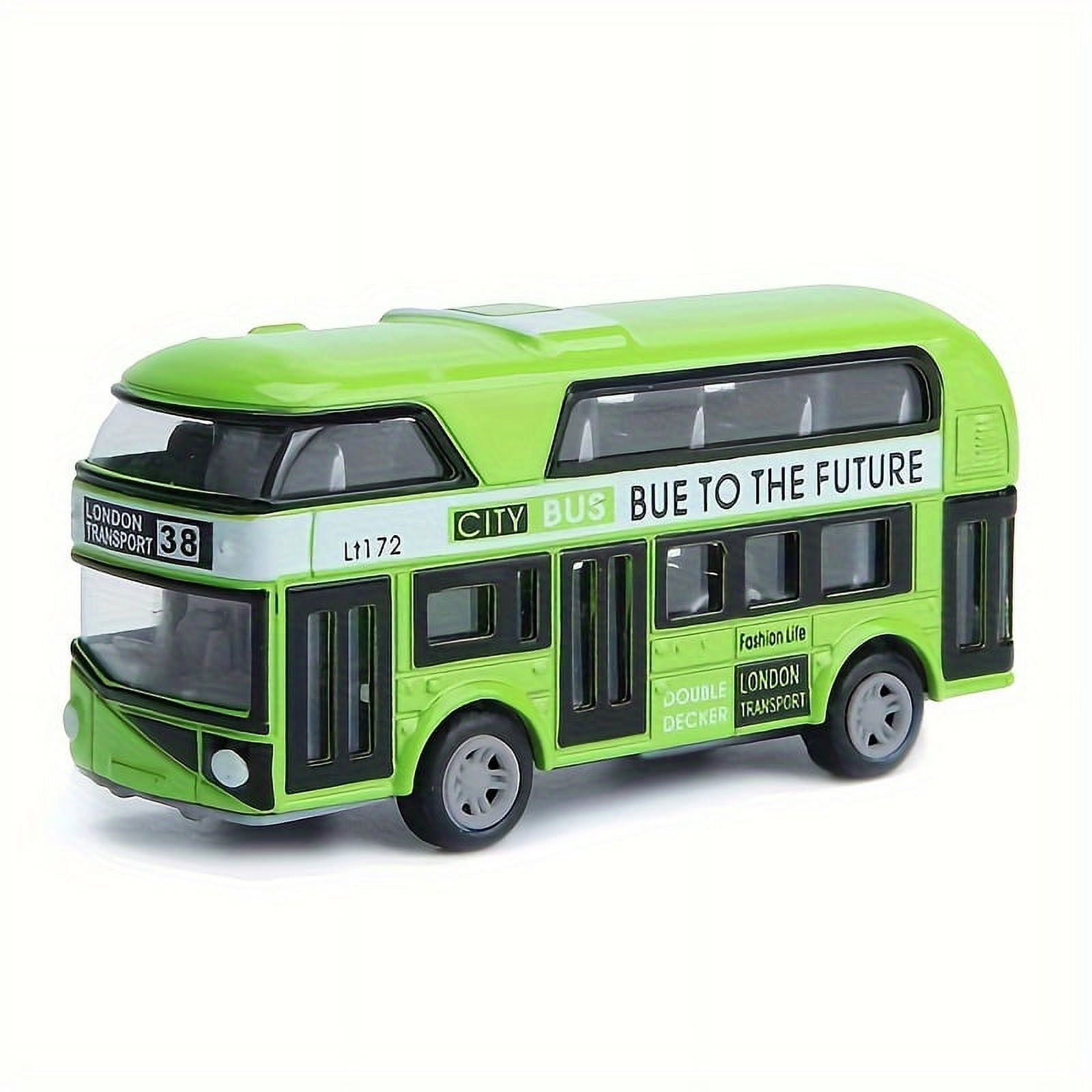 VATENICK City Bus Sightseeing Double Decker Bus Model Retro Alloy Bus
