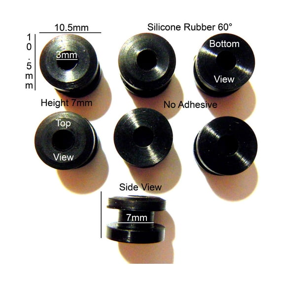 VATH Made Silicone Rubber Spacer 10.5mm(L) x 10.5mm(W) x 7mm(H) 6pcs RB196