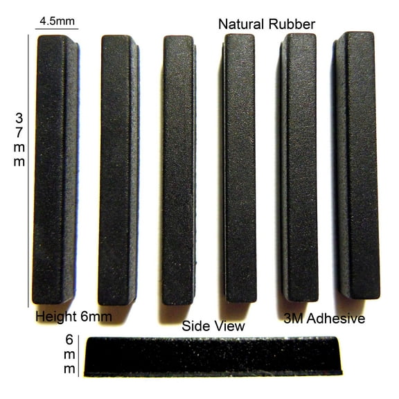 VATH Self Adhesive Rubber Feet 37mm(L) x 4.5mm(W) x 6mm(H) 6pcs [RB155]