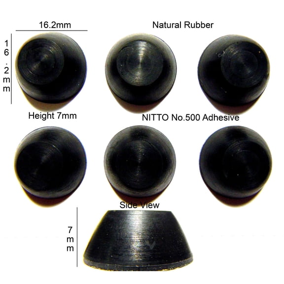VATH Self Adhesive Rubber Feet Set 16.2mm(L) x 7mm(H) 6pcs [RB103]
