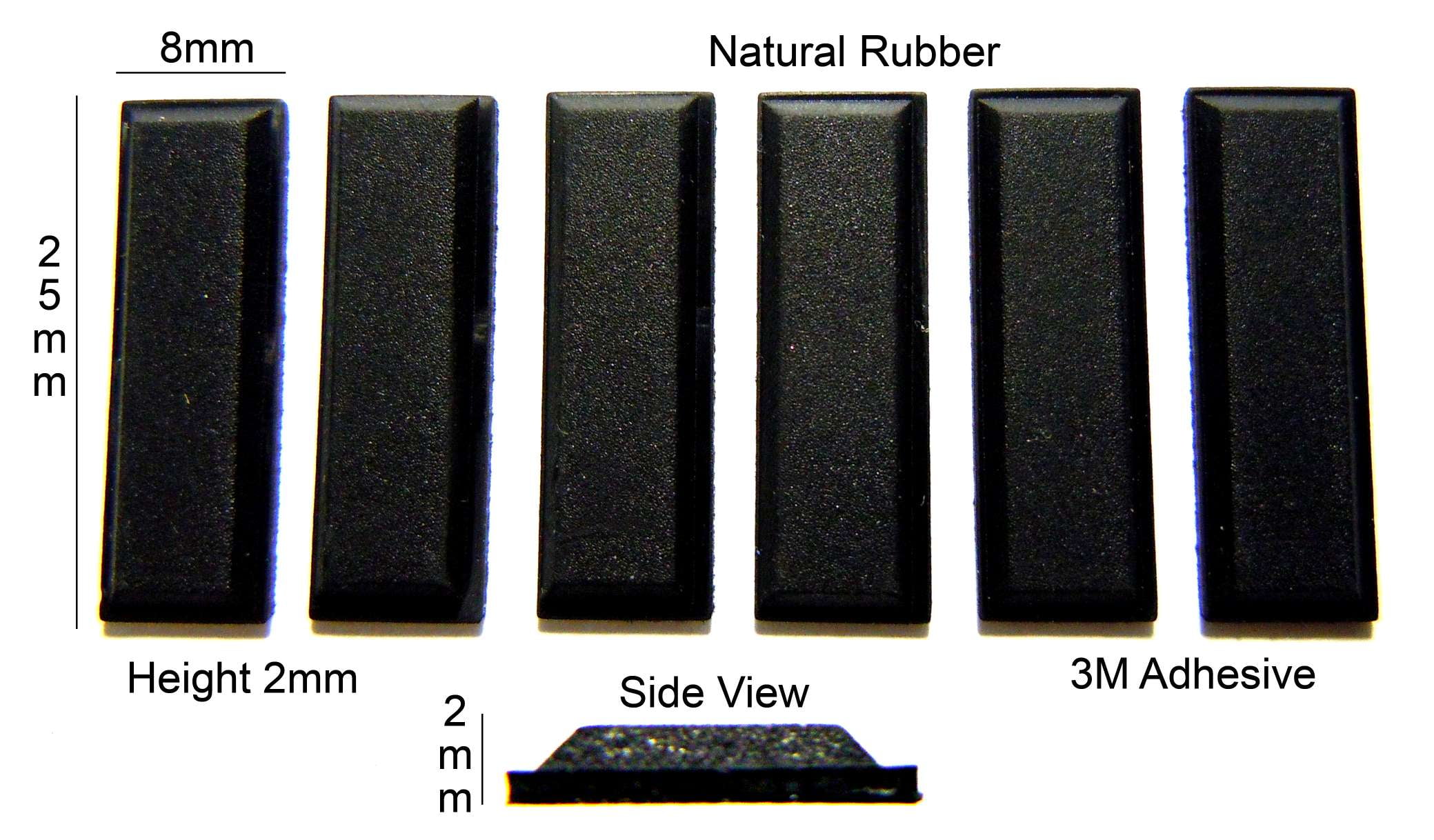 VATH Self Adhesive Rubber Feet Set 25mm(L) x 8mm(W) x 2mm(H) / 5/16