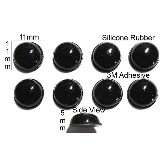VATH Self Adhesive Silicone Rubber Feet 11mm(L) x 11mm(W) x 5mm(H) 8pcs [RB234]