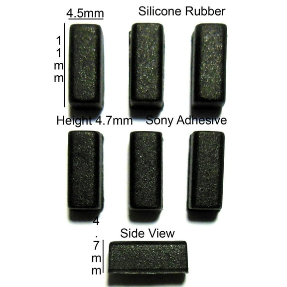 VATH Self Adhesive Silicone Rubber Feet 11mm(L) x 4.5mm(W) x 4.7mm(H) 6pcs [RB228]