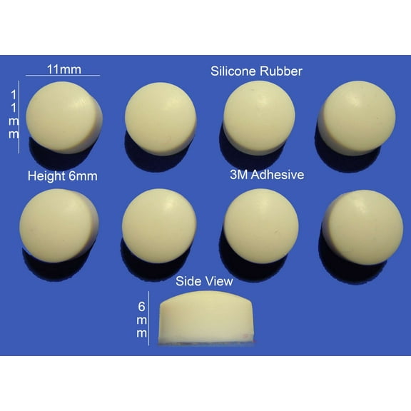 VATH Self Adhesive Silicone Rubber Feet 11mm(L) x 6mm(H) 8pcs [RB134]