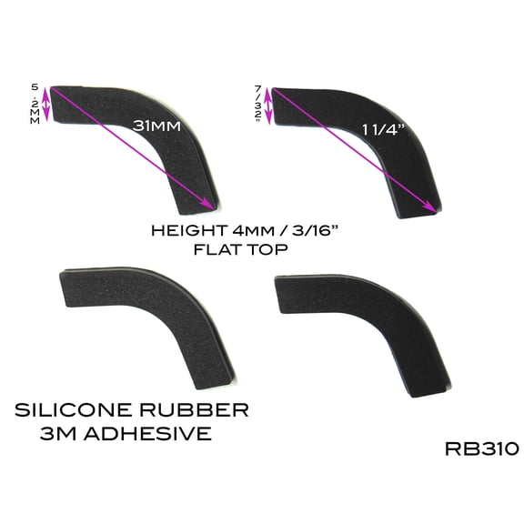 VATH Self Adhesive Silicone Rubber Feet 31mm(L) x 5.2mm(W) x 4mm(H) 4pcs [RB310]