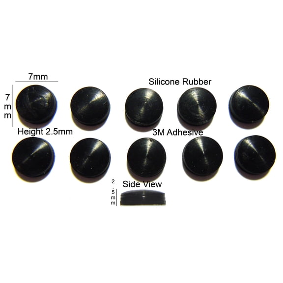 VATH Self Adhesive Silicone Rubber Feet 7mm(L) x 2.5mm(H) 10pcs [RB121]
