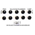 thumbnail image 1 of VATH Self Adhesive Silicone Rubber Feet 7mm(L) x 7mm(W) x 1.5mm(H) 10pcs [RB242], 1 of 1