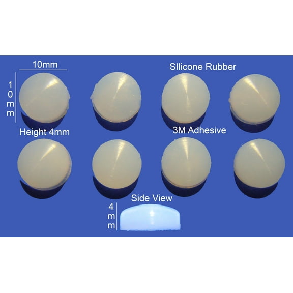 VATH Self Adhesive Silicone Rubber Feet Set 10mm(L) x 4mm(H) 8pcs [RB145]