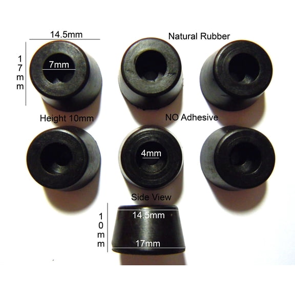 VATH Silicone Rubber Feet 17mm(L) x 14.5mm(W) x 10mm(H) 6pcs [RB200]