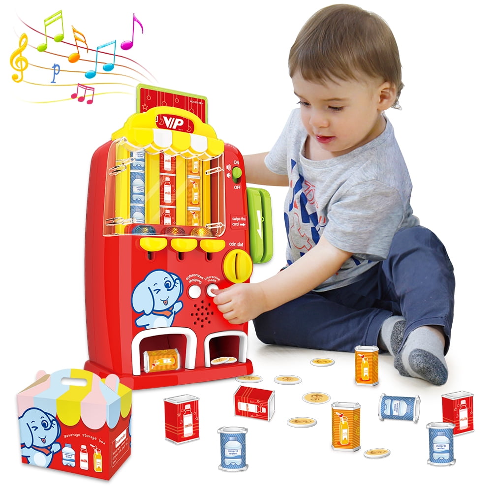 VATOS Interactive Vending Machine Toy, Realistic Pretend Play Beverage