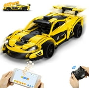 VATOS STEM Remote Control Racing Car, 2.4GHz RC & APP Control, 417PCS Technic Car Construction Toys for Boys,Engineering Roadster Kits for Kids Aged 6-12