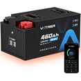 thumbnail image 1 of VATRER POWER 12.8V 460Ah Self-Heating LiFePO4 RV Battery, APP Monitoring, Built-in 300A BMS, Max. 3840W Load Power, 5880Wh Usable Energy, 5000+ Cycles Lithium Battery, Perfect for RV, Motorhomes, 1 of 9
