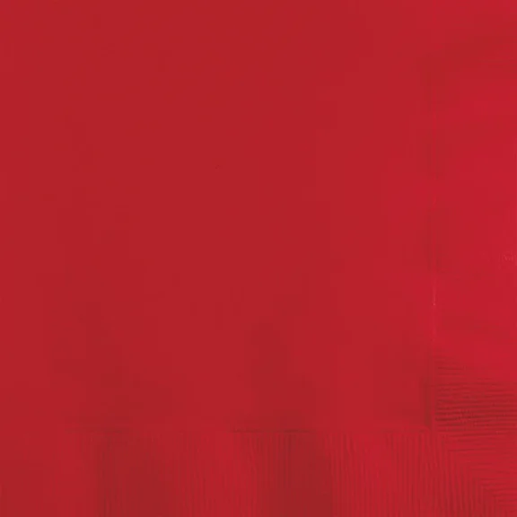 VAULT- 100 Plain Red Beverage/Cocktail Napkins For Wedding/Party/Event, 2Ply, 5"X5"