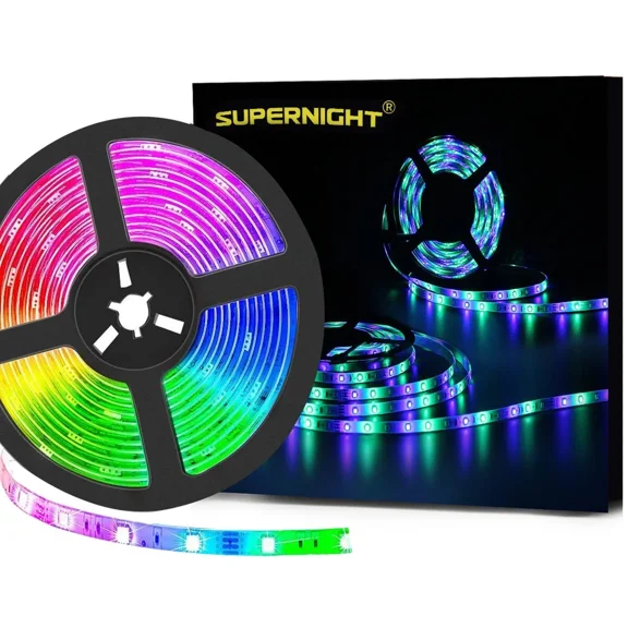 VAULT- 16.4Ft Rgb Led Strip Light 3528Smd Waterproof Rope Tape Lamp For Party Home Tv