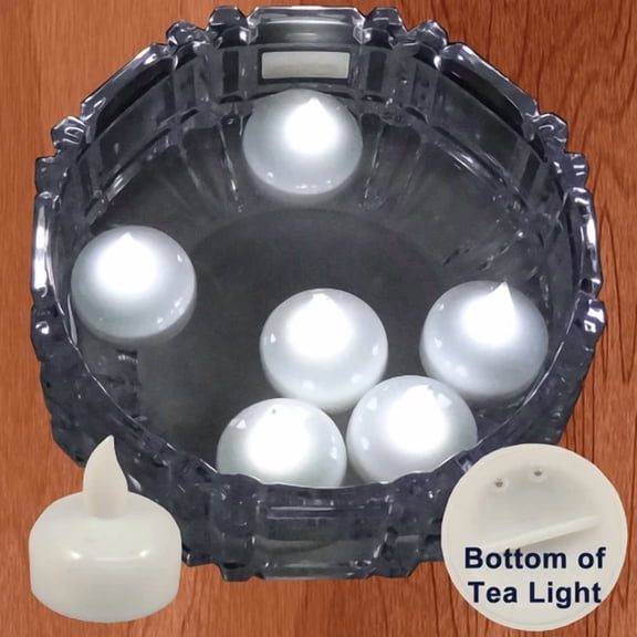 VAULT- 18 Pcs White Led Tea Light Flameless Floating Candles Wedding Party Romantic