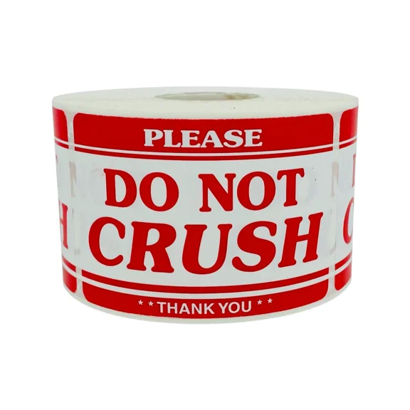 VAULT- 2"X3" Do Not Crush Warning Shipping Mailing Adhesive Stickers Fragile Labels 500