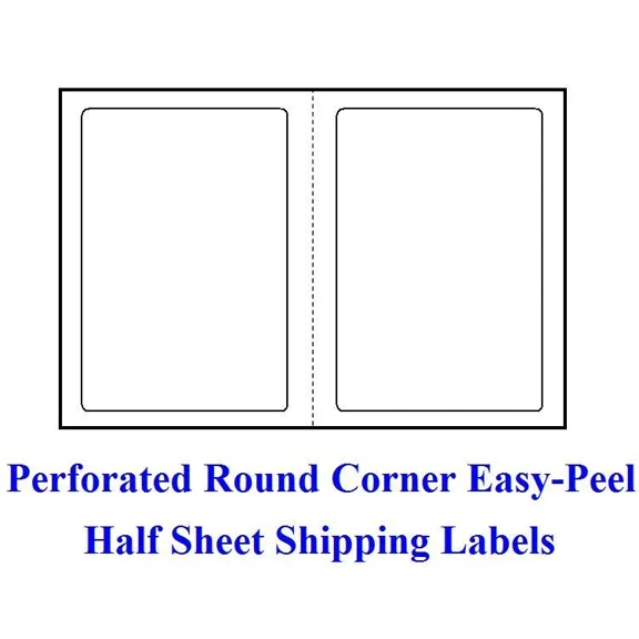 VAULT- 200 Self Adhesive Round Corner Shipping Labels 8.5 X 5.5 Half Sheet Ebay Ups