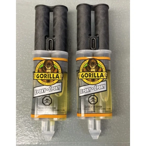 VAULT- 2X Gorilla Epoxy Glue Syringe Super Strong Bond Adhesive 2-Pack 25Ml / .85Oz