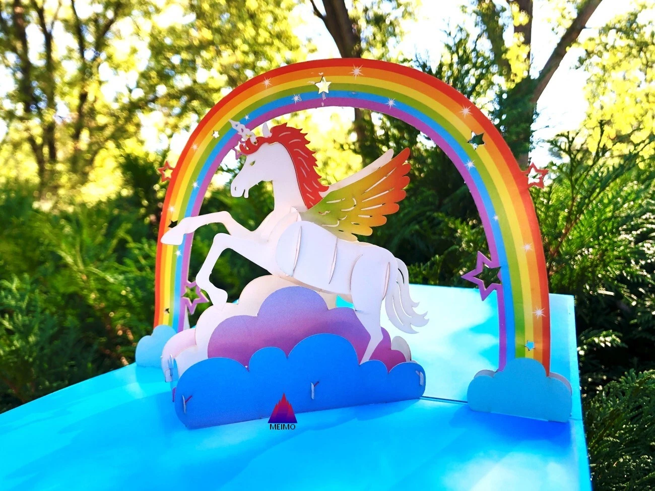 VAULT- 3D Pop Up Greeting Card Unicorn Handmade Birthday Thank You School Party Kids