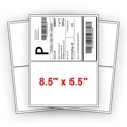thumbnail image 1 of VAULT- 50 Shipping Mailing Labels 8.5X5.5 Half Sheet Rounded Self Adhesive 2 Per Sheet, 1 of 4