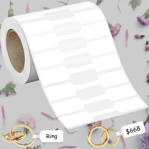 VAULT- 500Pcs Jewelry Price Tags: Rectangular Self-Adhesive Labels For ...