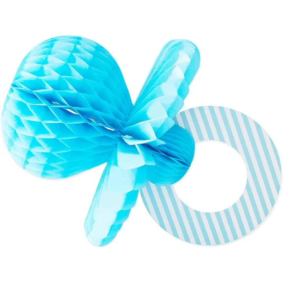 VAULT- 6 Pcs Blue Pacifier Centerpiece For Boy Baby Shower Party Table Decor 7.9X11.2"
