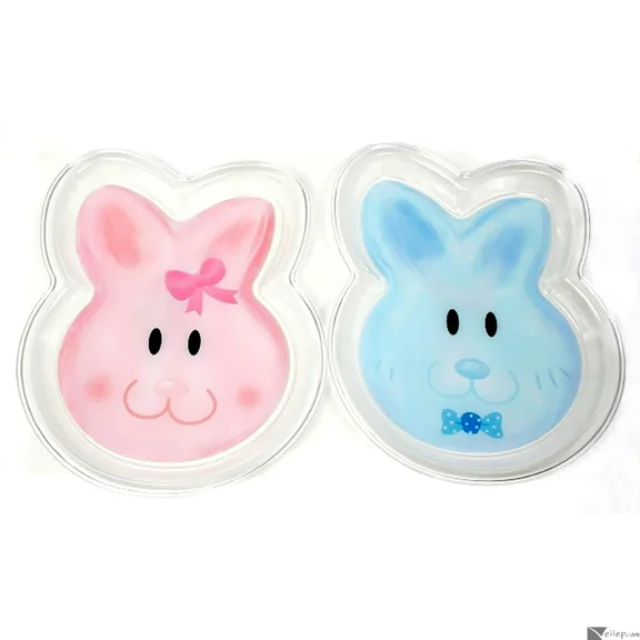 VAULT- Clear Plate Easter Bunny Face Snack 10.5" Decorative Plate, Multicolors, 2 Pack