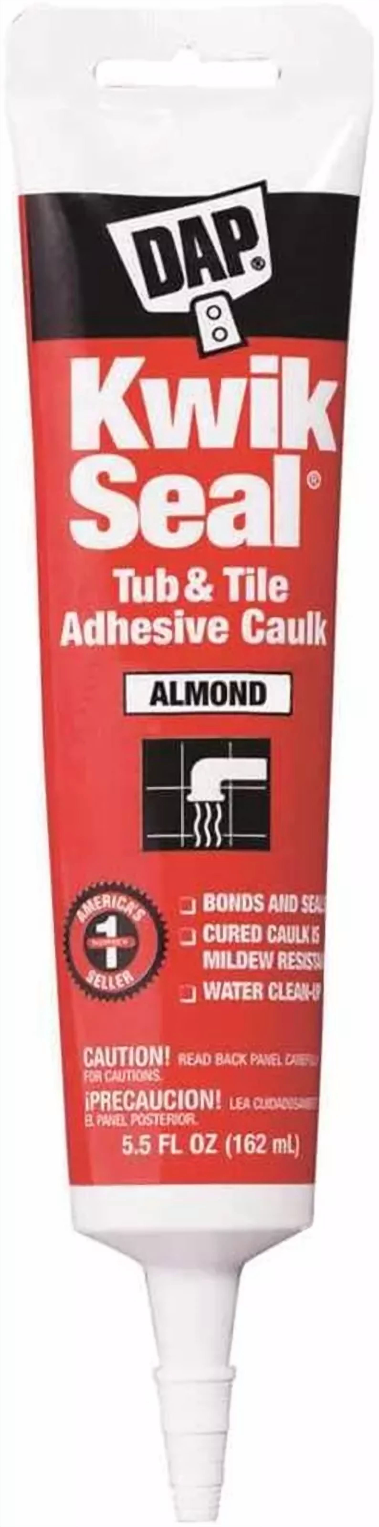 VAULT- Dap 18013 Kwik-Seal All-Purpose Caulk, 5.5-Ounce, Almond