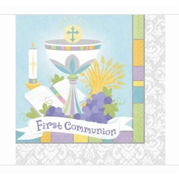 VAULT- Joyous First Communion Lunch Napkins 36Ct