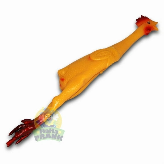 VAULT- Large 21" Rubber Chicken - Rubbery Yellow Joke Prank Funny Bird Super Sized Fun
