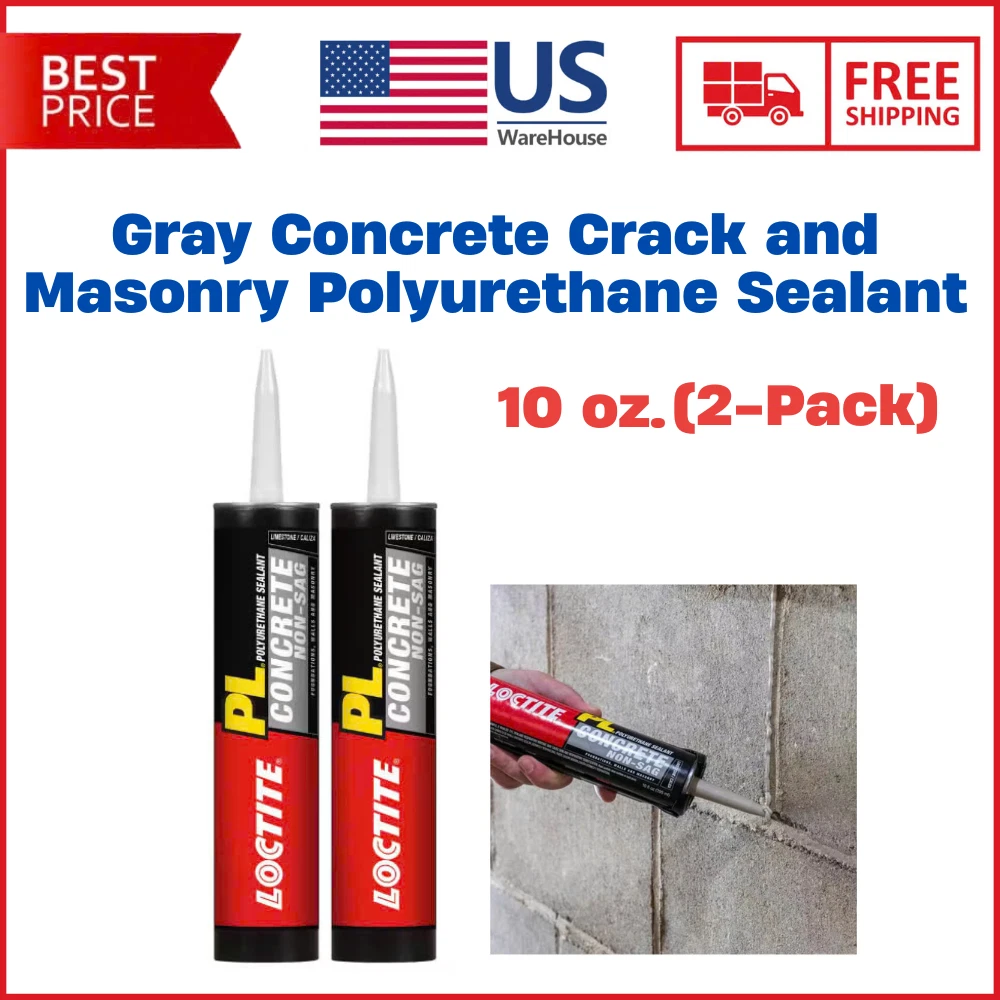 VAULT- Loctite Concrete Crack And Masonry Polyurethane Sealant 10 Oz. Gray (2-Pack)