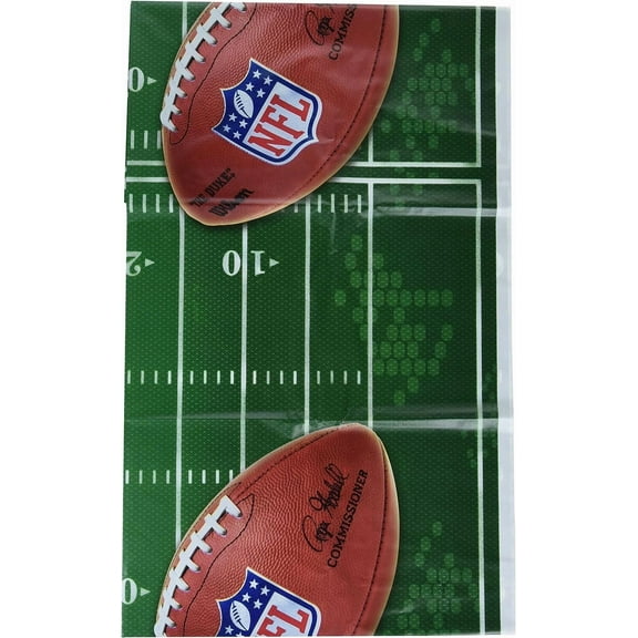 VAULT- Nfl Drive Silver Pro Football Sports Theme Party Decoration Plastic Tablecover