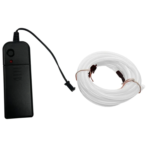 VAULT- Party Wire White 3.2Mm El Wire With Dc3V 3-Mode Inverter 1 Meter Length