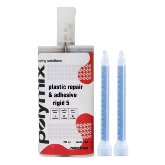 VAULT- Polymix Black Automotive Rigid 5 Plastic Repair & Adhesive Cartridge 50Ml