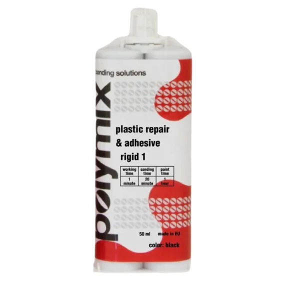 VAULT- Polymix Black Automotive Rigid Plastic Repair & Adhesive Cartridge 50Ml