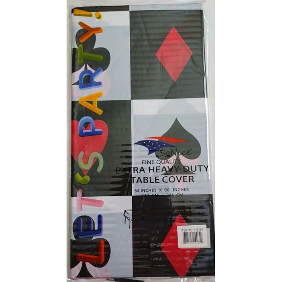 VAULT- Table Cover Casino Event Decoration Unisex Adult Tablecloth Happy Birthday Party