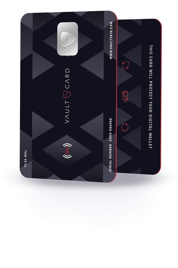 VAULTCARD - RFID Blocking & Jamming Credit & Debit Card Protection for Wallet and Passport - Superior NFC Anti-Theft, Patented Multi-Card Defense A101