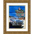 thumbnail image 1 of VAUTRIN 11x14 Gold Ornate Wood Framed with Double Matting Museum Art Print Titled - Flamingo Motel, 1 of 4