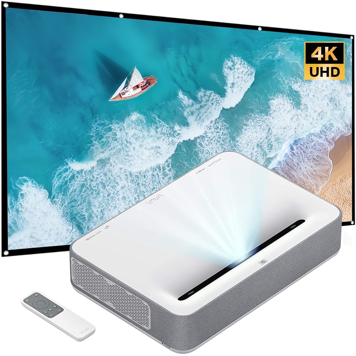VAVA 4K via Upscaling UHD Smart Ultra Short Throw Laser TV Home Theater  Projector Black VA-LT002B - Best Buy
