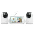 thumbnail interactive-video image 1 of VAVA 5" 720P HD Baby Monitor with 2 Cameras, Night Vision, Zoom/Pan/Tilt, 2-Way Audio, White-New, 1 of 10