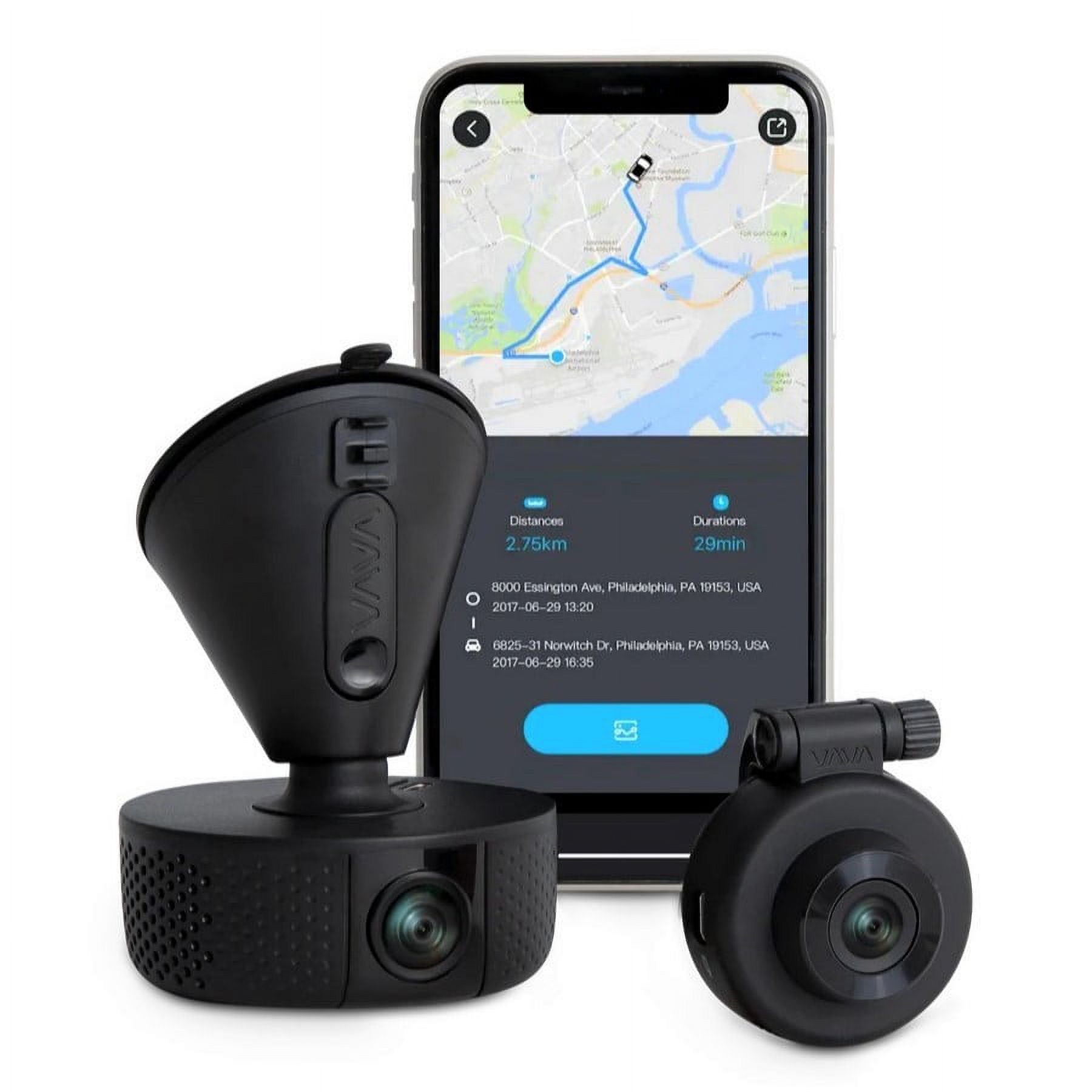 VAVA VD002 Dual Dash Cam for Cars, Front and Interior Car Dashboard