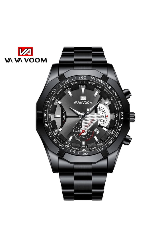 VOOM Multifunctional Luminous Sports Watch Fashion Top Stainless Steel Strap Calendar High Quality Quartz Elite For Men Wrist Watches