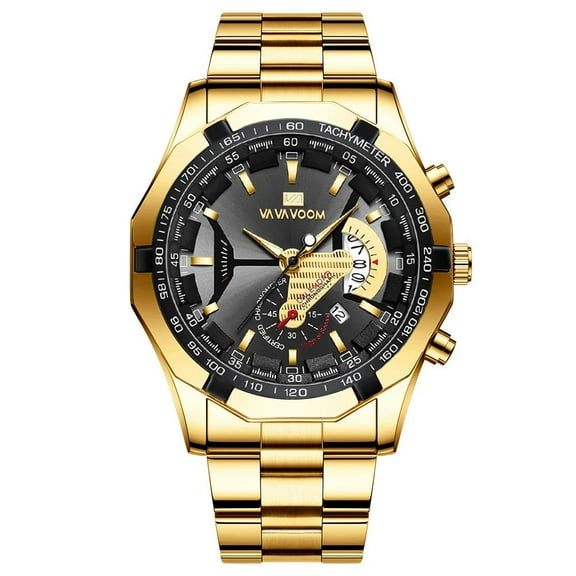 VAVA VOOM Multifunctional Luminous Sports Watch Fashion Top Stainless Steel Strap Calendar High Quality Quartz Elite For Men Wrist Watches