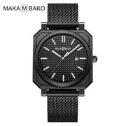 VAVA VOOM New Business Men Watch Japanese Movement Luminous Function Square Calendar Quartz Watch For Men Fashion Wristwatch Gift Box