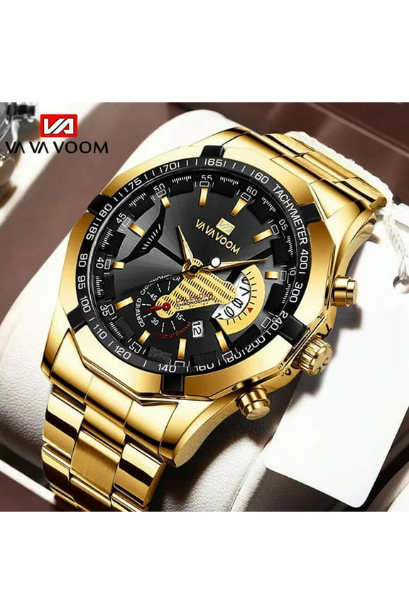 VOOM New Simple Design Watch Fashion Casual Luminous 3ATM Waterproof Calendar Men's Quartz Watches Fashion Quartz Wrist Watches