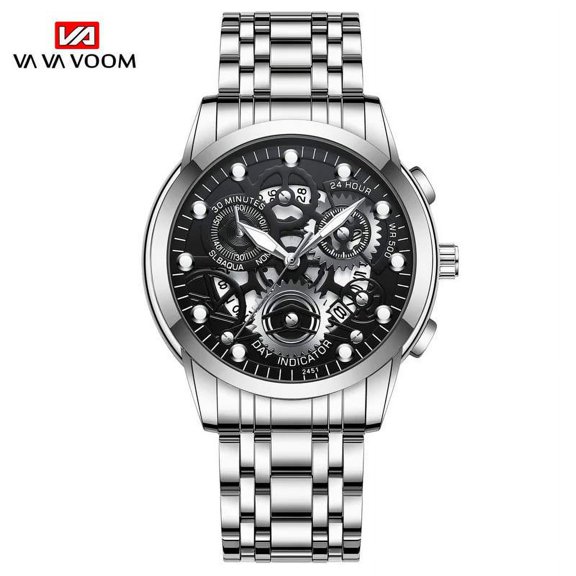 VAVA VOOM Original Top Brand Luxury Fashion Style Quartz Movement 3ATM Waterproof Original Men's Calendar Pendant Wristwatch Watch