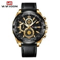 thumbnail image 1 of VAVA VOOM Relogio Feminino Casual Fashion Men Sports Watches Gold Black Simple Pointer Stainless Steel Waterproof Calendar Quartz Watches, 1 of 9