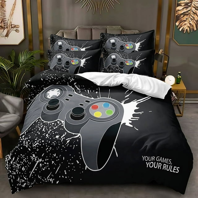 VAVIP Game Pad Bedding Set 3D Gamer Teens Boys Down Duvet Cover Pillow ...